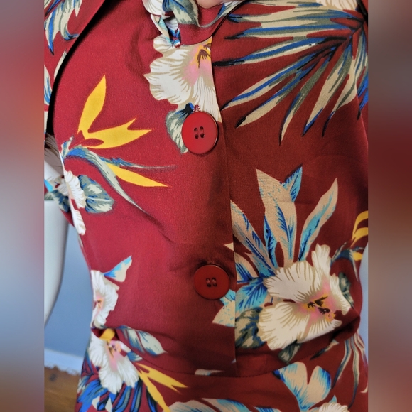 Rock N Romance Honolulu Dress with Neck Tie Detail, VGUC, Size 14 - Picture 4 of 11